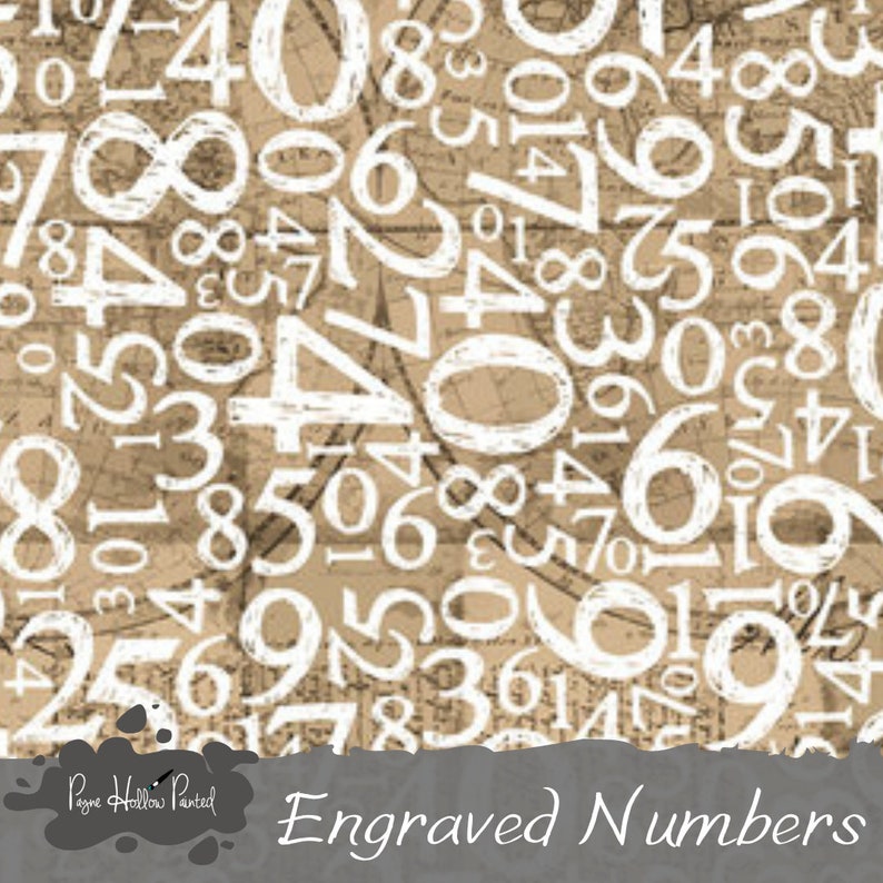 Tissue Paper Numbers ENGRAVED NUMBERS • Decoupage Tissue Paper • 19 X 30 • by Redesign With ...
