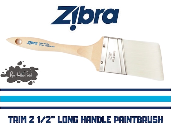 ZIBRA TRIM PAINTBRUSH 2.5 Long Handle Zibra Paintbrush Chalk Paint  Furniture Painting 