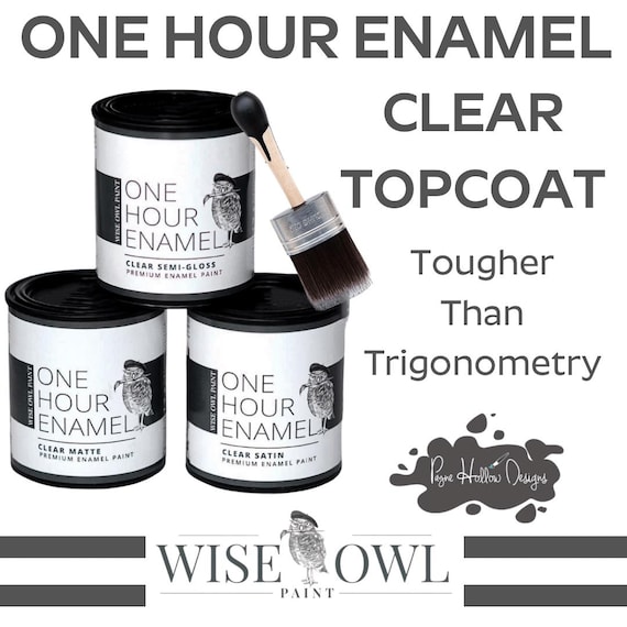 One Hour Enamel CLEAR TOPCOAT • Upcycled Furniture • Wise Owl Paint • Fast Drying Topcoat