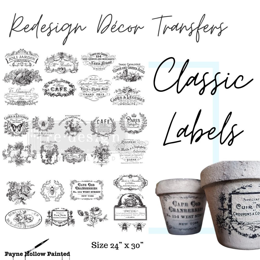 Prima Redesign Classic Vintage Labels Transfer 25" x 34" #646486 Prima Redesign Classic Vintage Labels Transfer 25" x 34" #646486