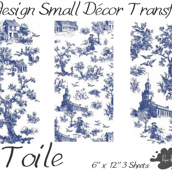 Redesign Transfer TOILE • 3PK 6 X 12 • Redesign With Prima • Rub On Transfer • Furniture Transfer