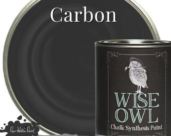 CARBON • Wise Owl Paint • Chalk Synthesis Paint • Mineral Paint • Upcycled Furniture • Chalk Style Paint