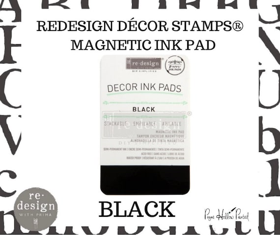 Redesign BLACK INK for Stamps BLACK Magnetic Ink Pad Redesign With Prima  Redesign Stamps Redesign Ink Furniture Painting 