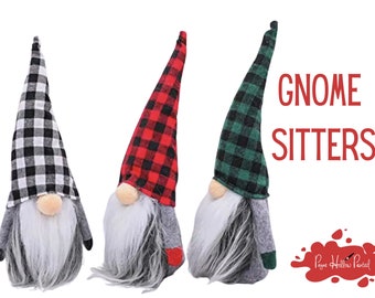 Winter Gnome • Christmas Gnome • Sitting Gnome • Shelf Sitter Gnome • Farmhouse Christmas • Christmas Decor • Gnome Decor • Holiday Decor