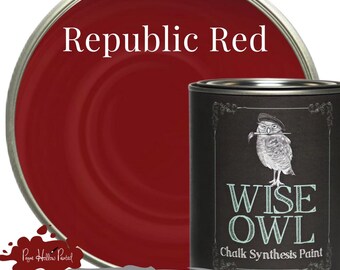 REPUBLIC RED • Wise Owl Paint • Chalk Synthesis Paint • Mineral Paint • Upcycled Furniture • Chalk Style Paint