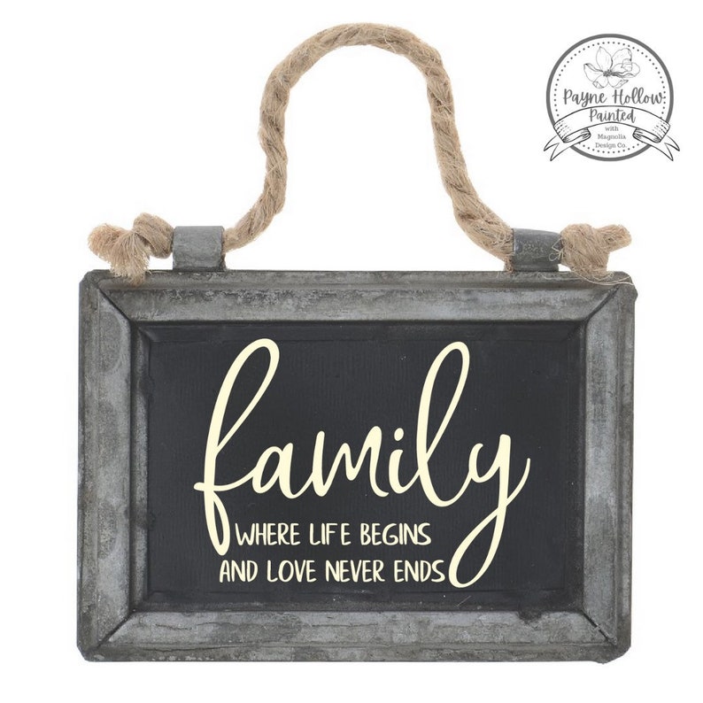 Reusable Silkscreen Stencil Reusable Self Adhesive Stencil FAMILY LOVE by Magnolia Design Co. 8.5 X 11