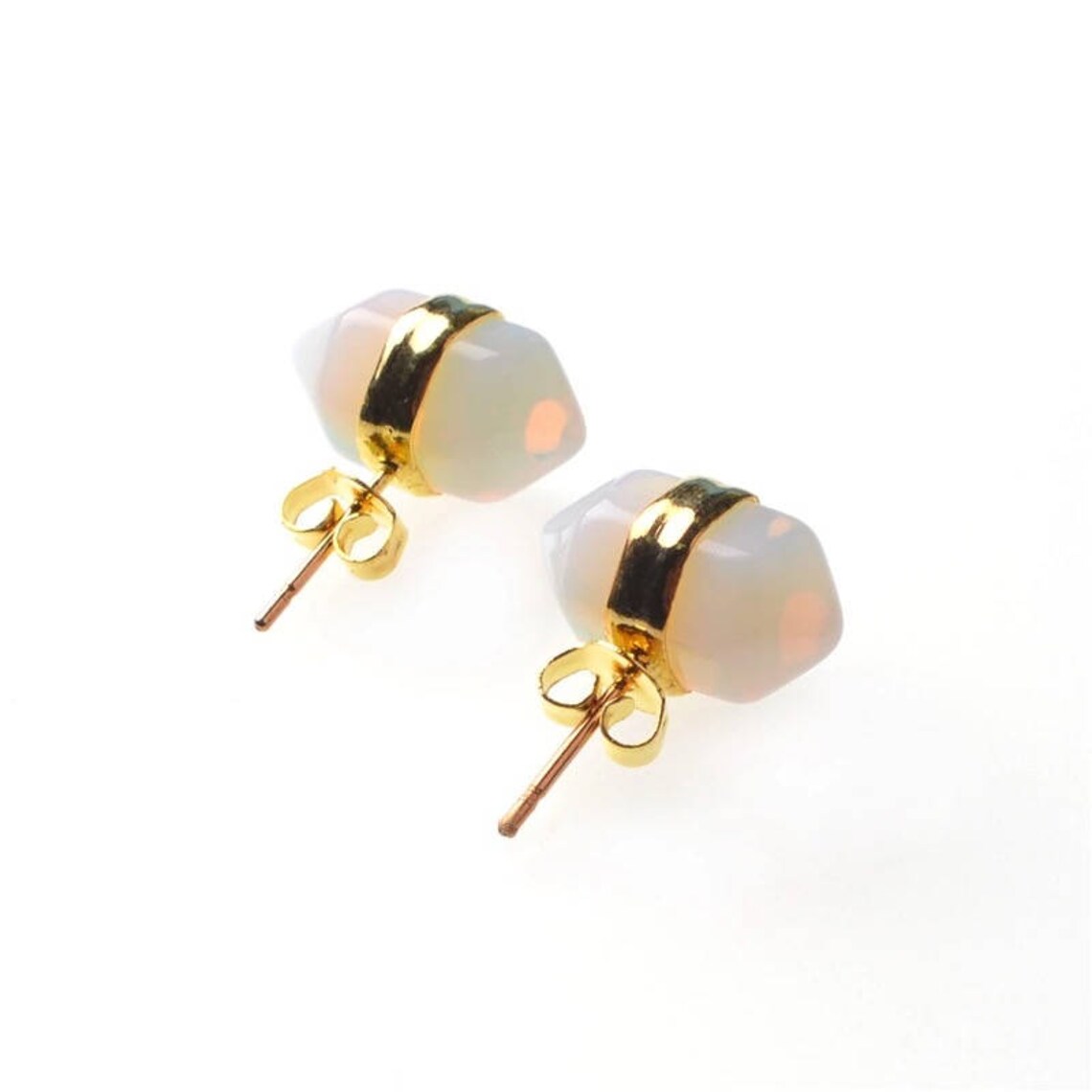 Gemstone Stud Earrings Etsy UK
