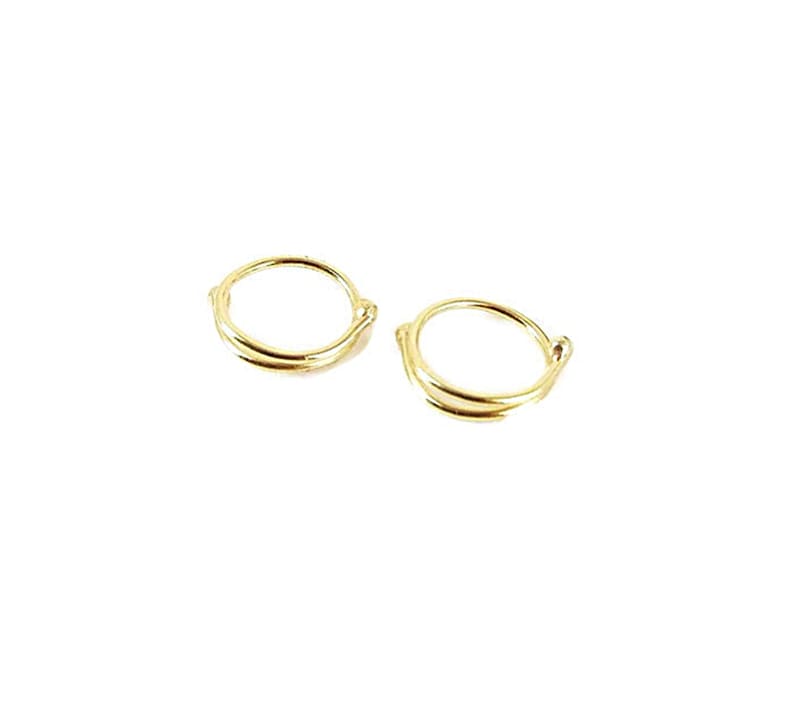 Fake Piercing 14 Karat GOLD PLATED over 925 Solid Sterling Silver Brass