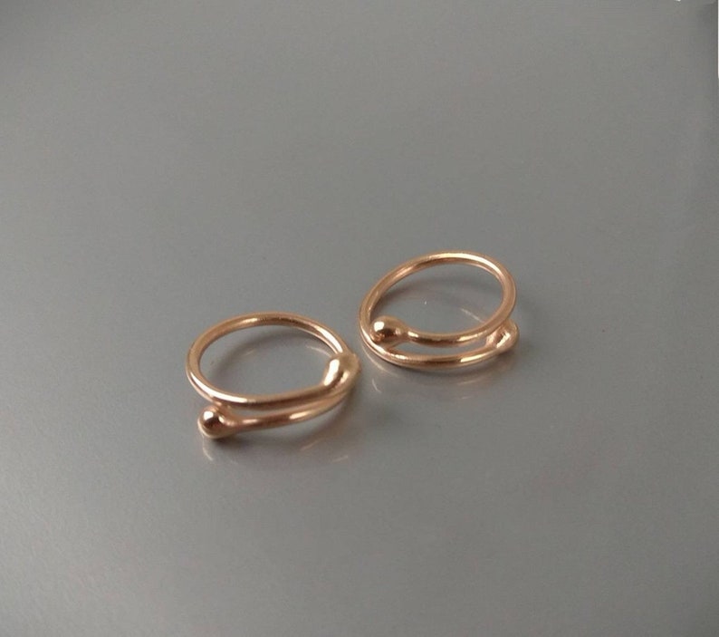 Fake Piercing 14 Karat GOLD PLATED over 925 Solid Sterling Silver Gold plated over 925