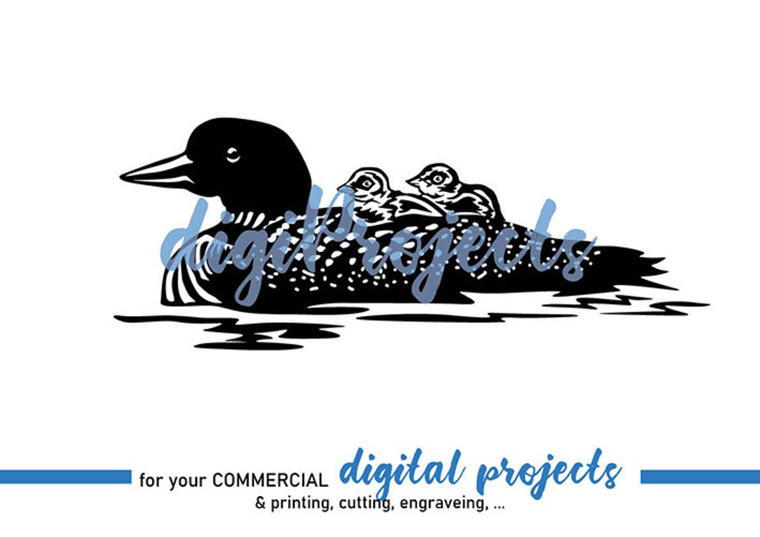 Loon Mom Svg, Loon Chick Chicken Svg Cliprat Vector Graphic File, Loon ...