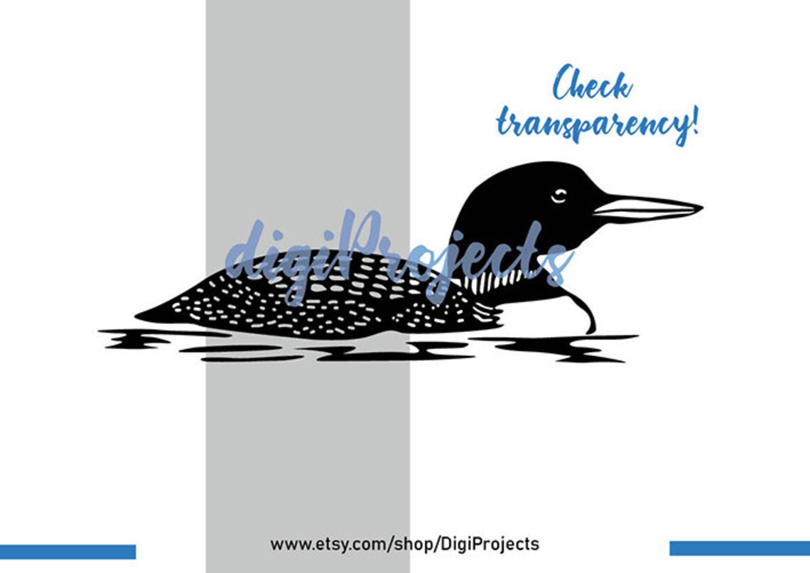 Loon Svg Vector Graphic Art Waterfowl Clipart Cut File Water Bird ...