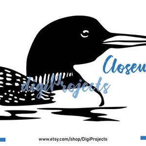 Loon Svg Vector Graphic Art Waterfowl Clipart Cut File Water Bird ...