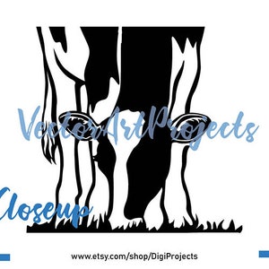 Holstein cow svg clipart cuttable, holstein cattle cut file cricut vector art, farm animal digital logo design image 3