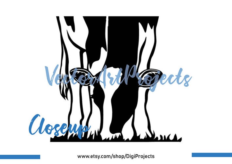 Holstein cow svg clipart cuttable, holstein cattle cut file cricut vector art, farm animal digital logo design image 3