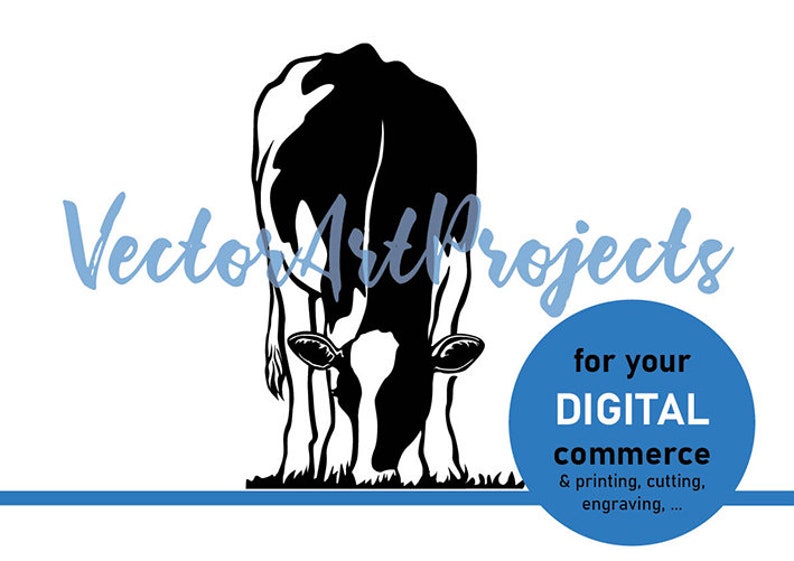 Holstein cow svg clipart cuttable, holstein cattle cut file cricut vector art, farm animal digital logo design image 1