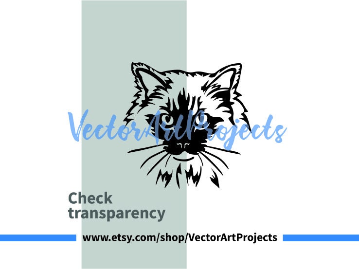 Ragdoll Cat Svg Portrait Vector Clip Art Icon Ragdoll Cat - Etsy