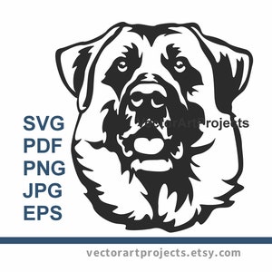 Kangal dog svg clipart vector graphic art, Anatolian Shepherd cut file cuttable cricut, kangal digital logo design