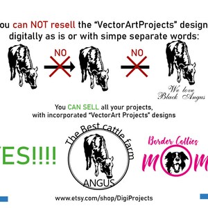 Holstein cow svg clipart cuttable, holstein cattle cut file cricut vector art, farm animal digital logo design image 6