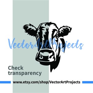 Dexter cow svg png face vector graphic art, Dexter cattle clip art, farm animal cut file Dexter cow cricut digital design image 2