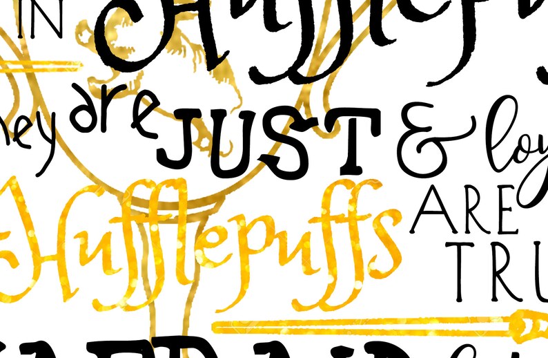 Hufflepuff Sorting Hat Quote DIGITAL DOWNLOAD Harry | Etsy