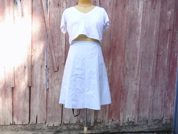 vintage Gap midi skirt // vintage powder blue midi