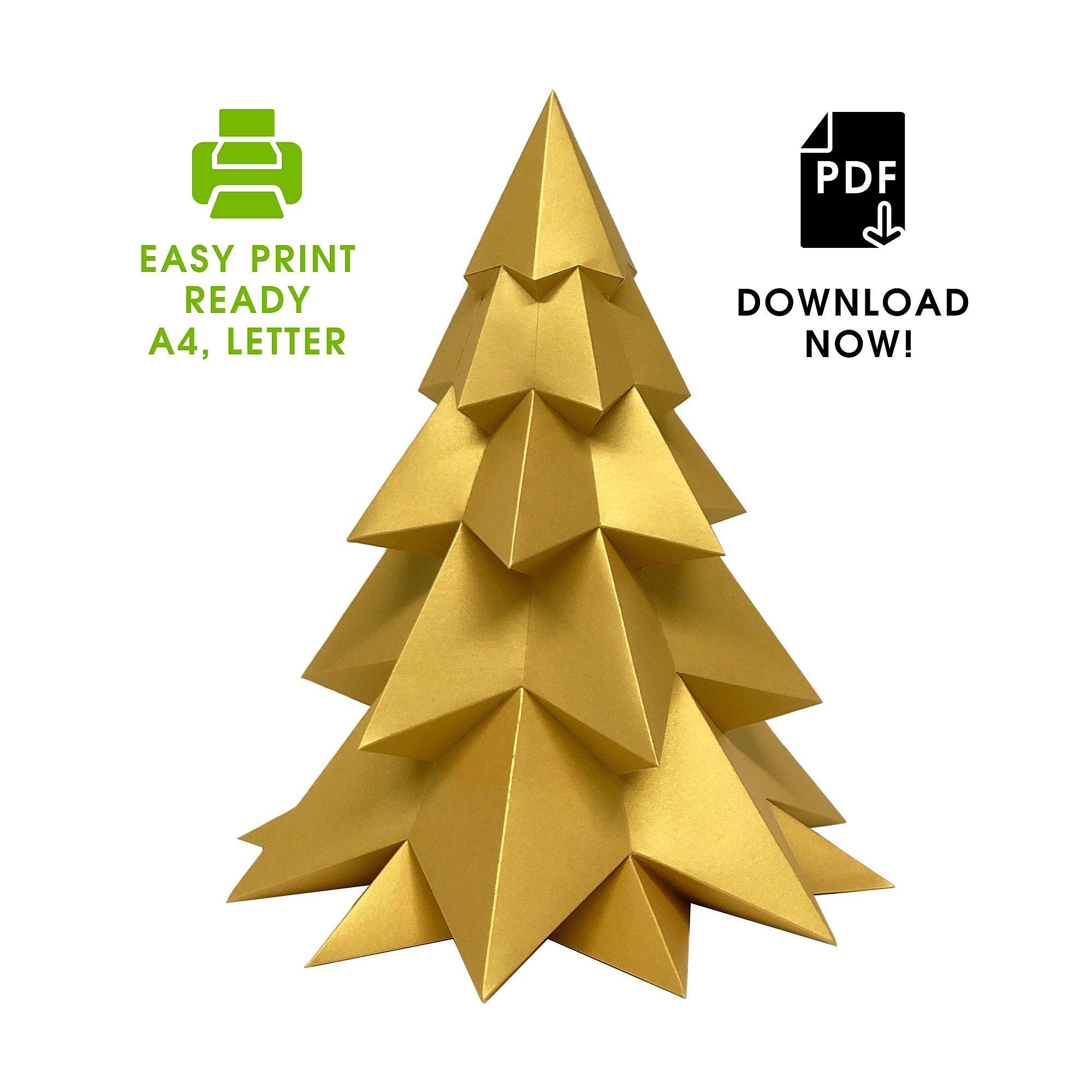 Christmas tree pdf DIY Printable template Christmas tree Etsy