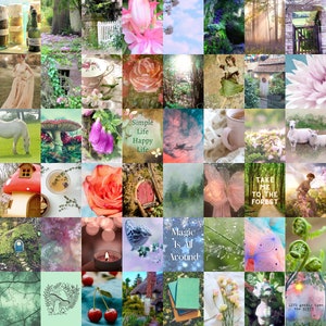 Cottagecore Wall Collage Kit - Cottagecore Aesthetic Decor - Instant Download 60 Prints - Inspirational Bundle