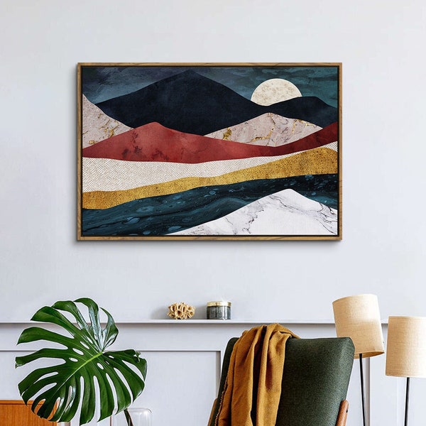 Abstract Mountain Art Etsy