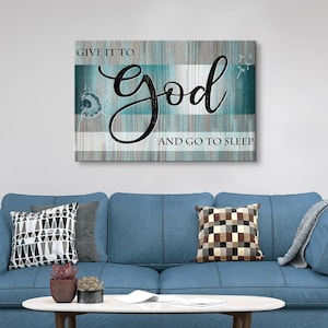 Christian Bible Verses Canvas Wall Art  Scripture Religious Quotes Painting Dandelion Picture Teal Wall Decor for Bedroom Living Room