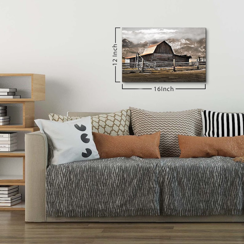 Barn Canvas Wall Art Barn Pictures Wall Decor Grand Teton Etsy