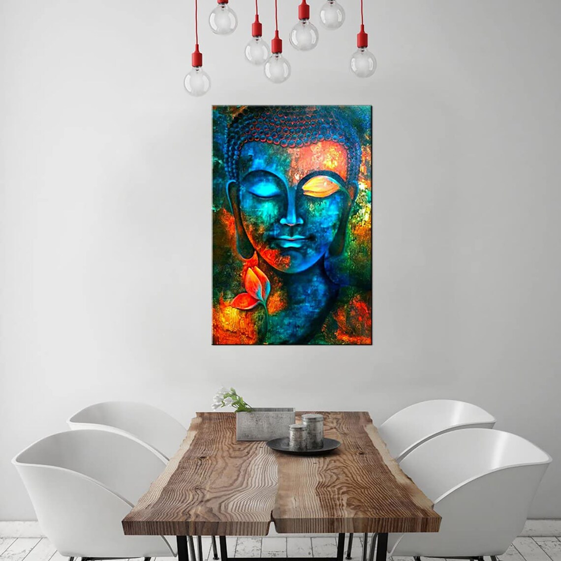 Abstract Blue Buddha Canvas Wall Art Zen Wall Decor Spiritual Wall Art ...