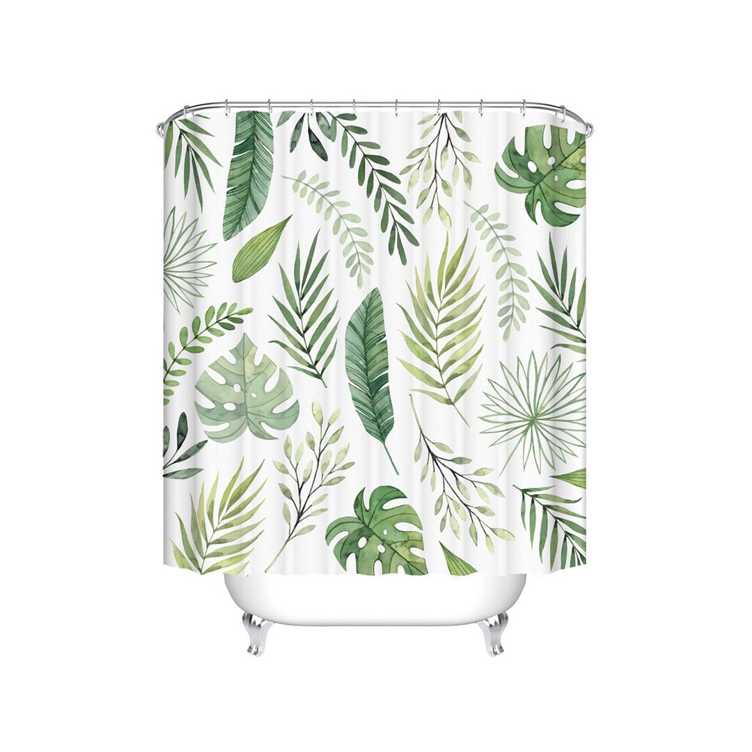Botanical Shower Curtains, Tropical Plant Shower Curtains Botanical