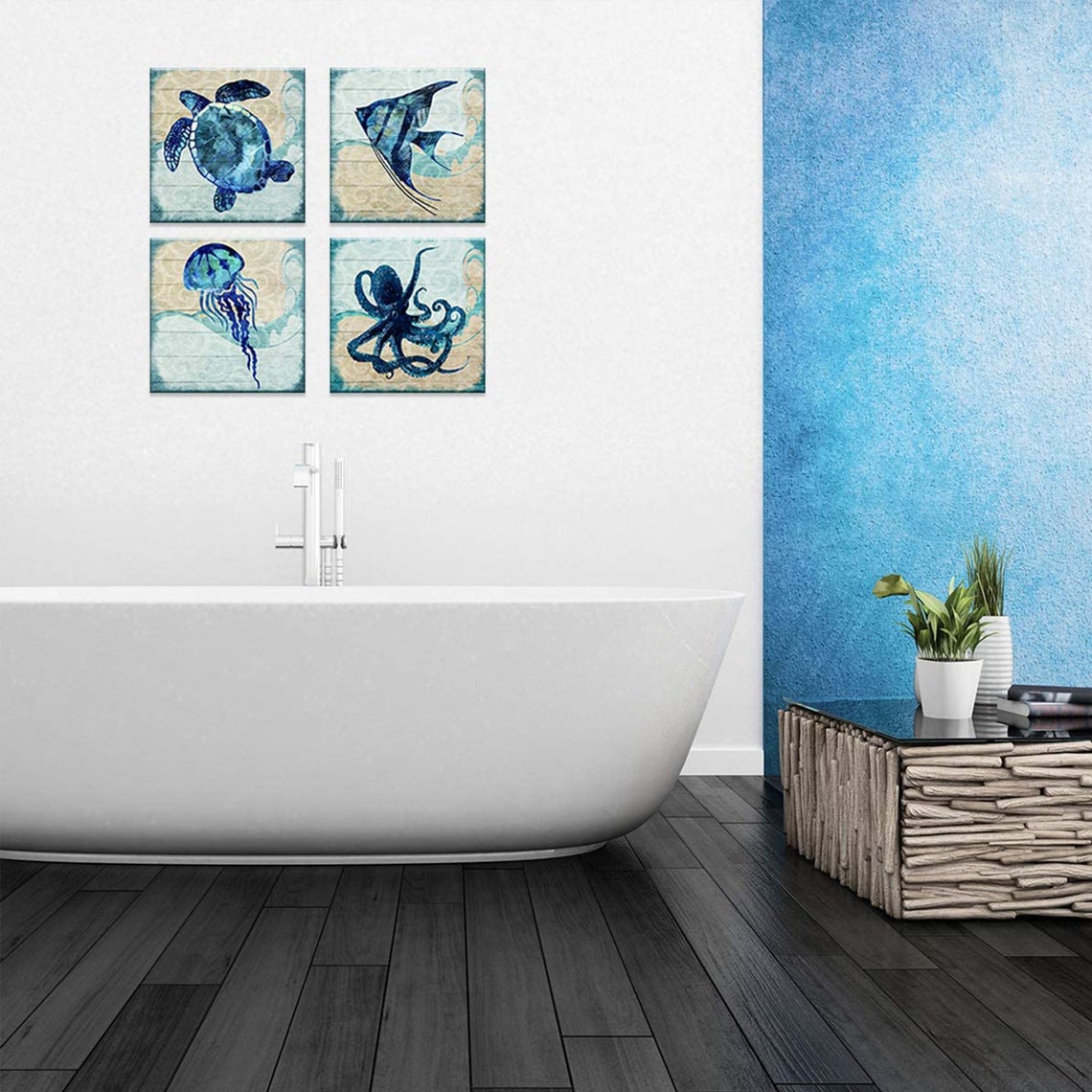 Ocean Animal Theme Wall Art for Bathroom Restroom Accessories - Etsy