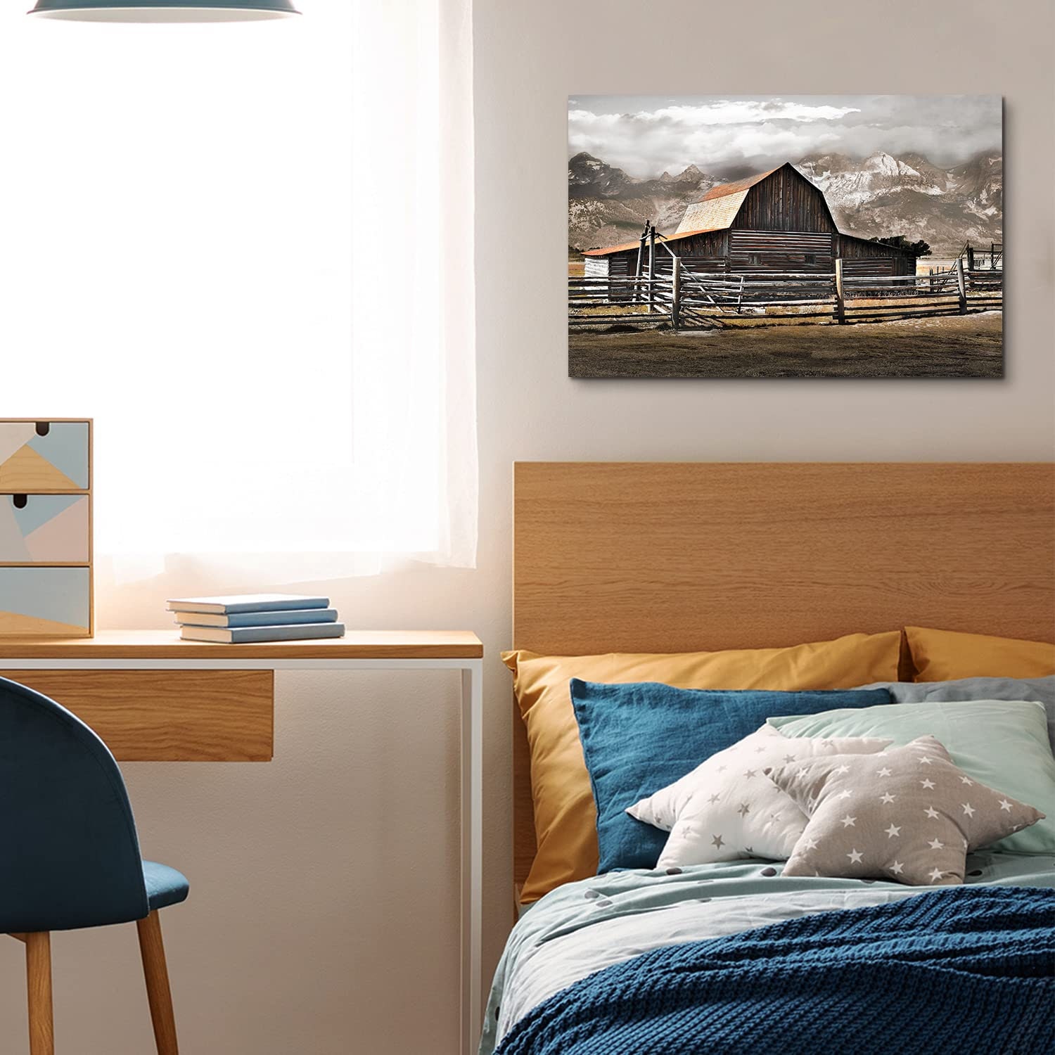 Barn Canvas Wall Art Barn Pictures Wall Decor Grand Teton Etsy