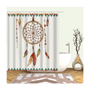 Boho Shower Curtains, Dreamcatcher Shower Curtains Boho Style Bathroom Decor Waterproof Polyester Fabric Shower Curtain