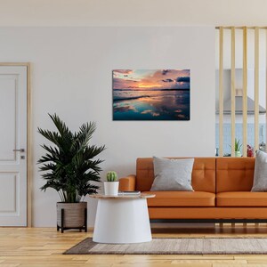 Ocean Beach Canvas Wall Art Sunset Beach Wall Decor Tropical Ocean ...