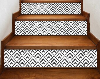 Stair Riser Decals Peel and Stick Removable Strip Self Adhesive Stair Wrap Easy to Trim / SKU 1920 / length 42"/106cm / Price per strip