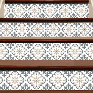 Stair Riser Decals Peel and Stick Removable Strip Self Adhesive Stair Wrap Easy to Trim / SKU AGB05 / length 42"/106cm / Price per strip