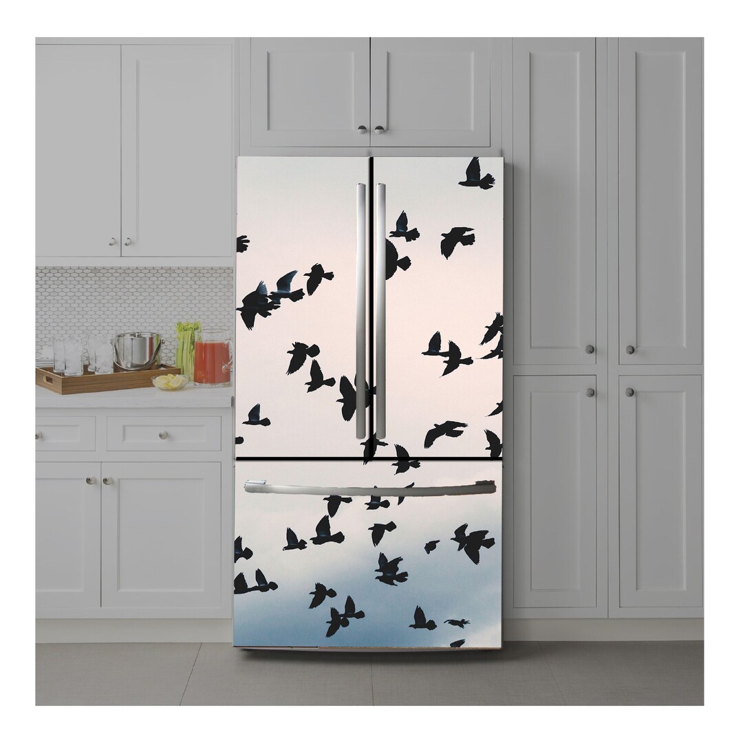Fridge Wrap Refrigerator Wrap Vinyl Decorative Fridge Decals Kitchen