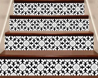 Stair Riser Decals Peel and Stick Removable Strip Self Adhesive Stair Wrap Easy to Trim  - Price x units / SKU ns88