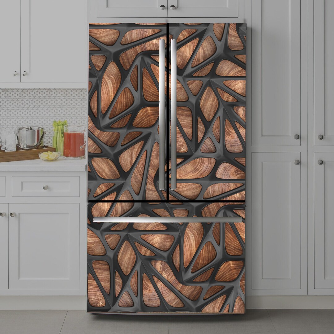 Fridge Wrap Refrigerator Wrap Vinyl Decorative Fridge Decals Kitchen