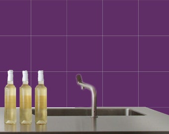 Tile Stickers for Floor Kitchen Bathroom Backsplash Fireplace Shower Waterproof Peel & Stick  - Solid color 040