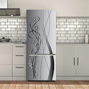 Fridge Wrap Refrigerator Vinyl Mural Removable Sticker Peel and Stick Side by Side French Door - SKU MMA03