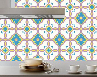 Tile Stickers Kitchen Bathroom Floor Backsplash Fireplace Shower Waterproof Peel & Stick -  V3.2