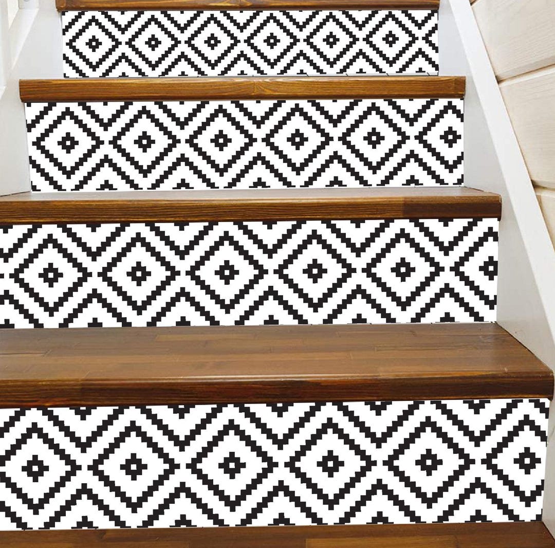 Stair Riser Decals Sticker Peel & Stick Removable Easy to Trim DIY ...