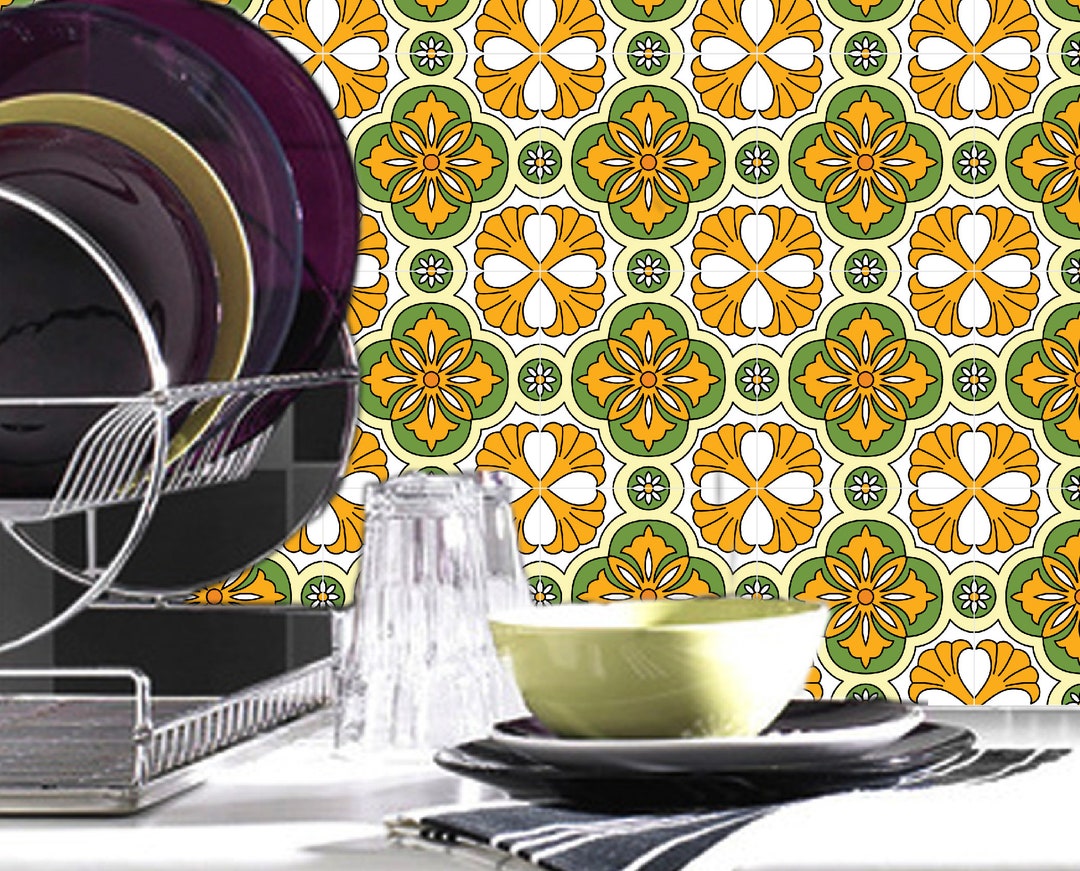 Kitchen Tile Stickers Floor Tile Stickers Bathroom Tile Etsy