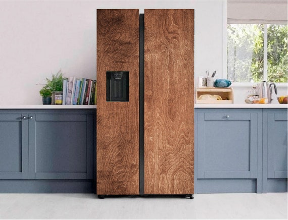 Fridge Wrap Refrigerator Vinyl Mural Removable Sticker Peel and Stick Side  by Side French Door SKU 110 