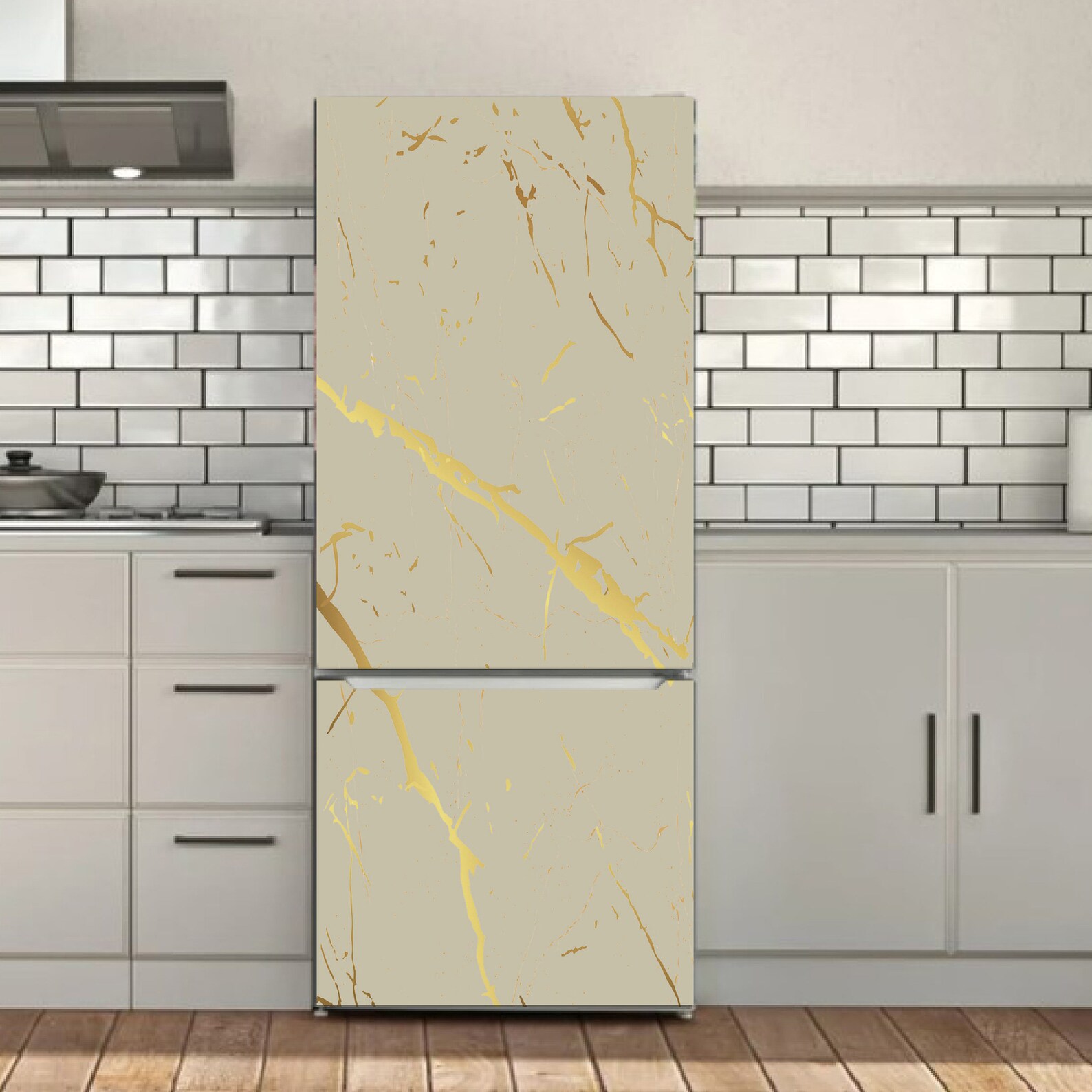 Fridge Wrap Refrigerator Wrap Vinyl Decorative Fridge Decals Kitchen