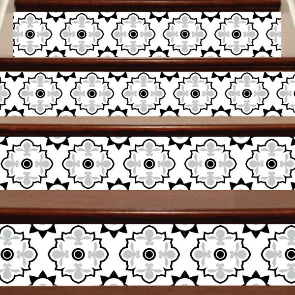 Stair Riser Decals Peel and Stick Removable Strip Self Adhesive Stair Wrap Easy to Trim  - Price x units / SKU 7278