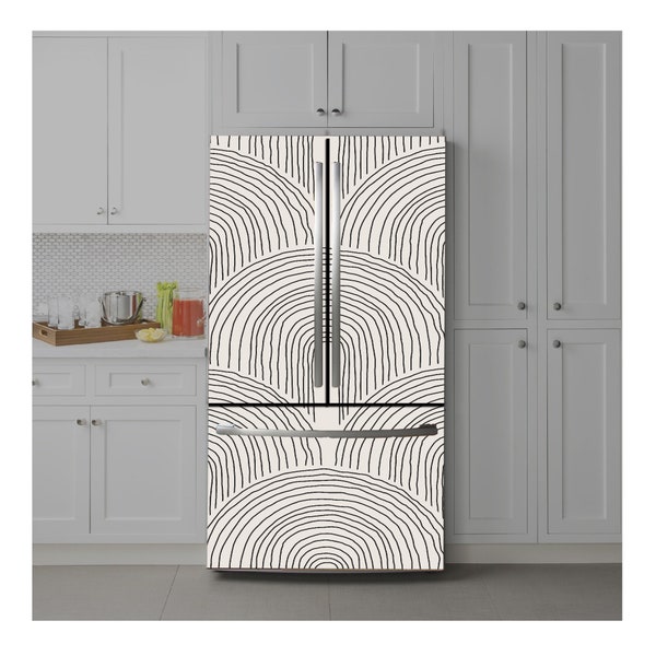 Fridge Wrap Refrigerator Vinyl Mural Removable Sticker Peel and Stick Side by Side French Door - SKU 676